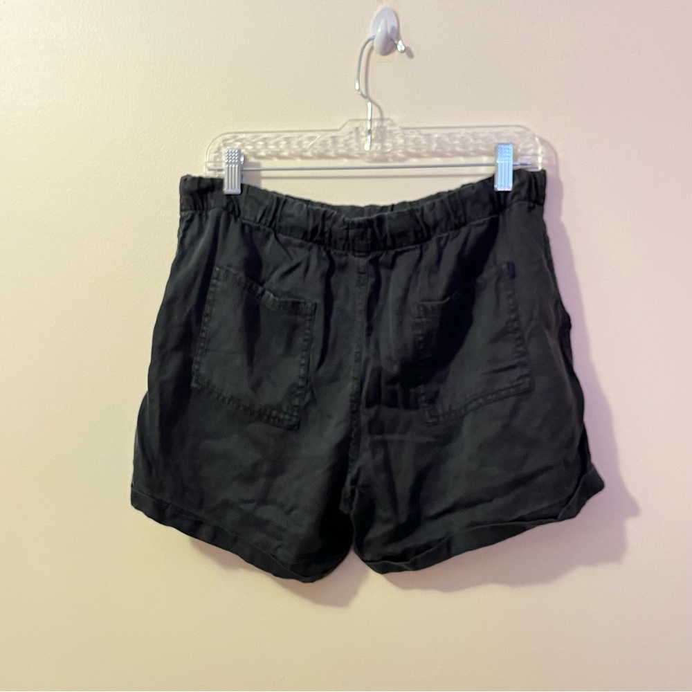 GAP Black Lyocell Pull On Shorts Elastic Waist Drawstring Casual Summer S